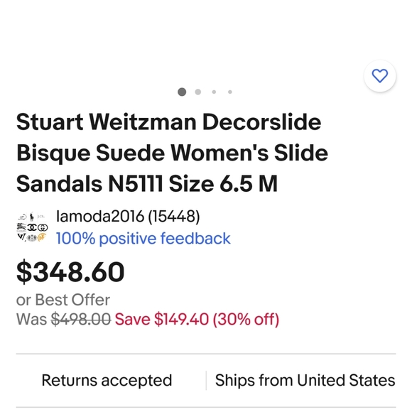 Stuart Weitzman Decorslide Suede Block Heel Slide - Picture 9 of 9